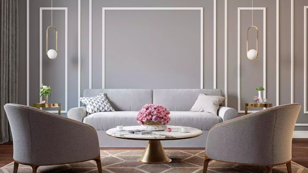 Interior wall painting with smooth finish